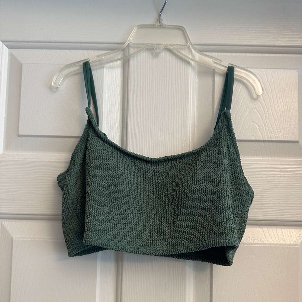 GREEN SWIM TOP